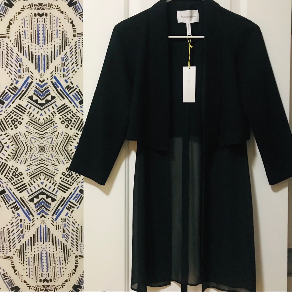 BCBG GENERATION BLACK TUNIC BLAZER